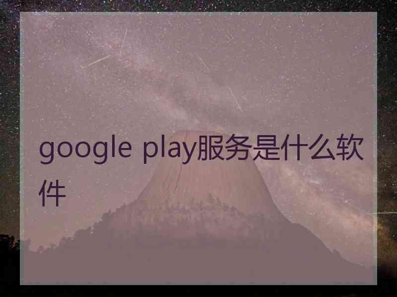 google play服务是什么软件 google play服务是什么软件