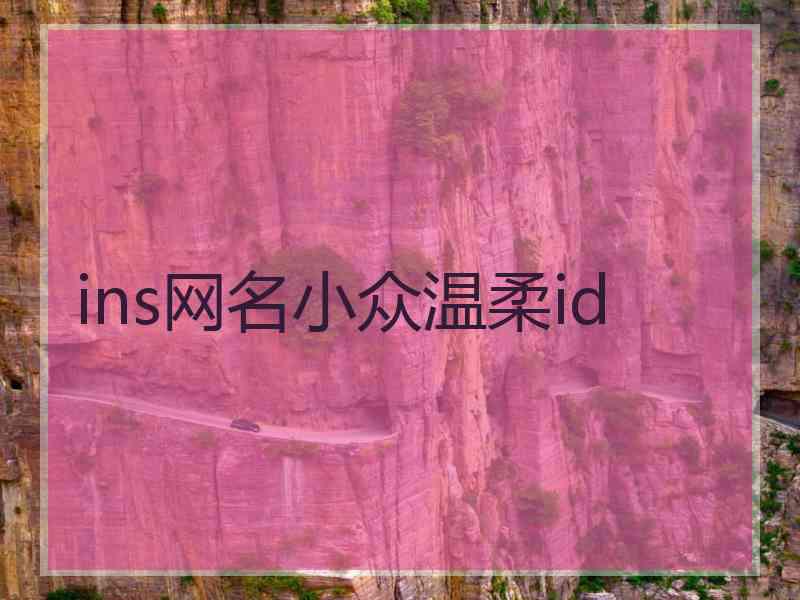 ins网名小众温柔id ins网名小众温柔id