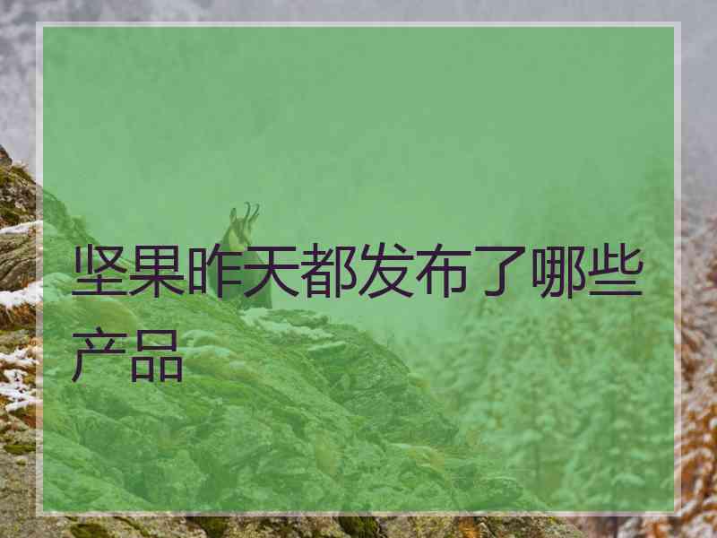 坚果昨天都发布了哪些产品 坚果昨天都发布了哪些产品