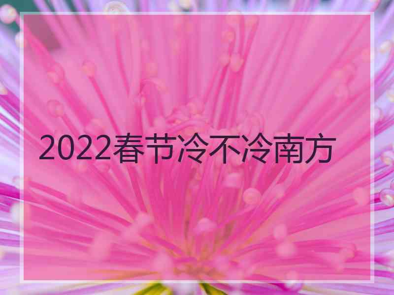 2022春节冷不冷南方