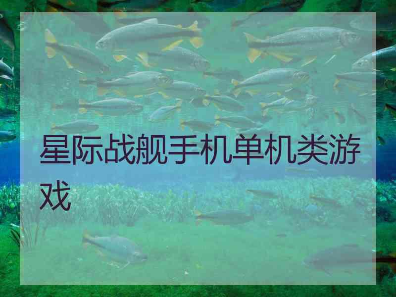 星际战舰手机单机类游戏 星际战舰手机单机类游戏