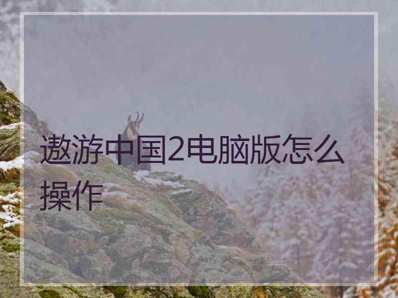 遨游中国2电脑版怎么操作