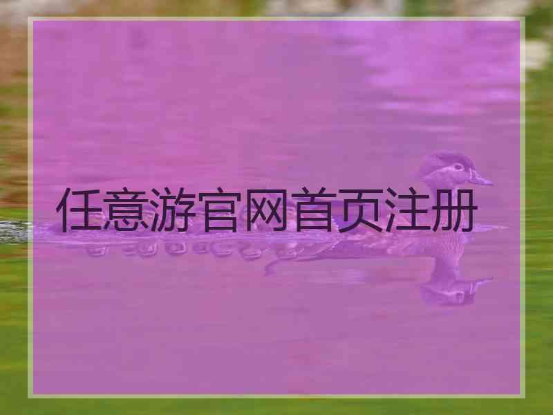 任意游官网首页注册