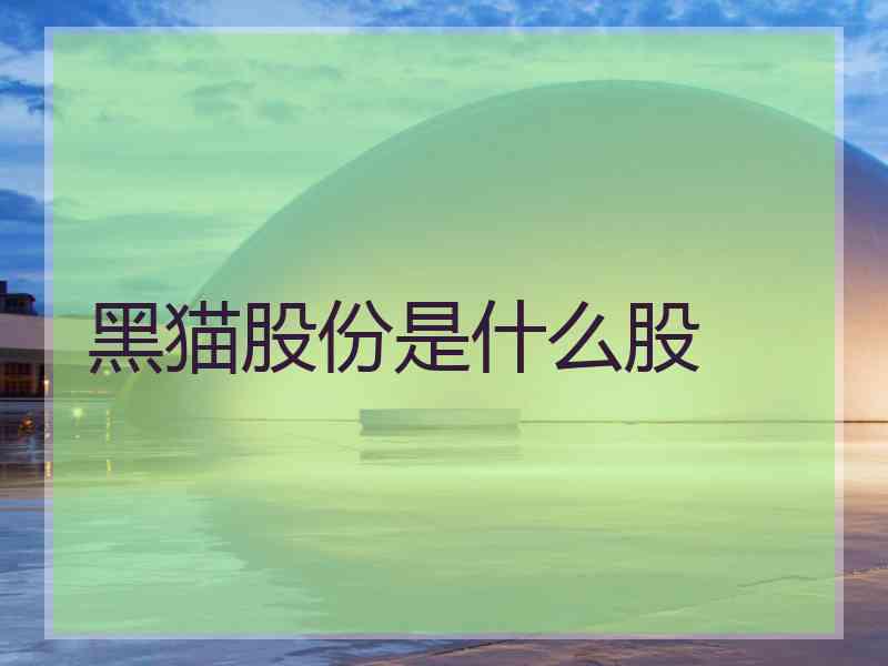 黑猫股份是什么股