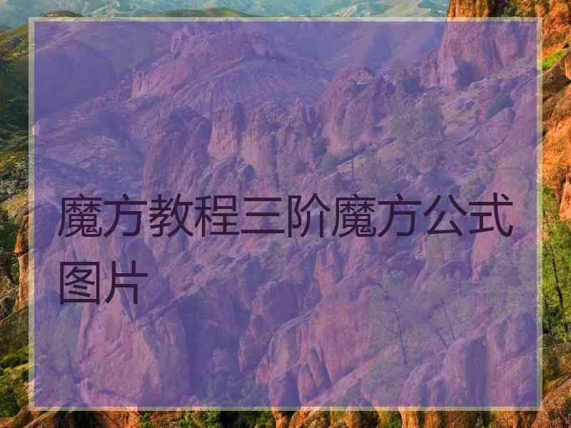 魔方教程三阶魔方公式图片