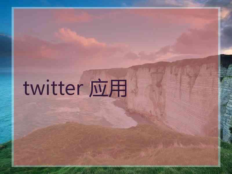 twitter 应用