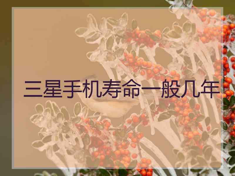 三星手机寿命一般几年
