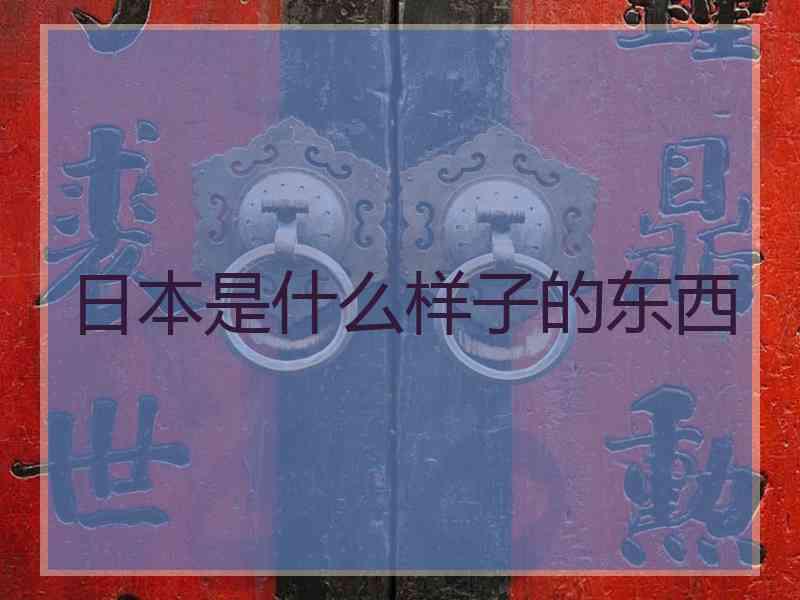 日本是什么样子的东西