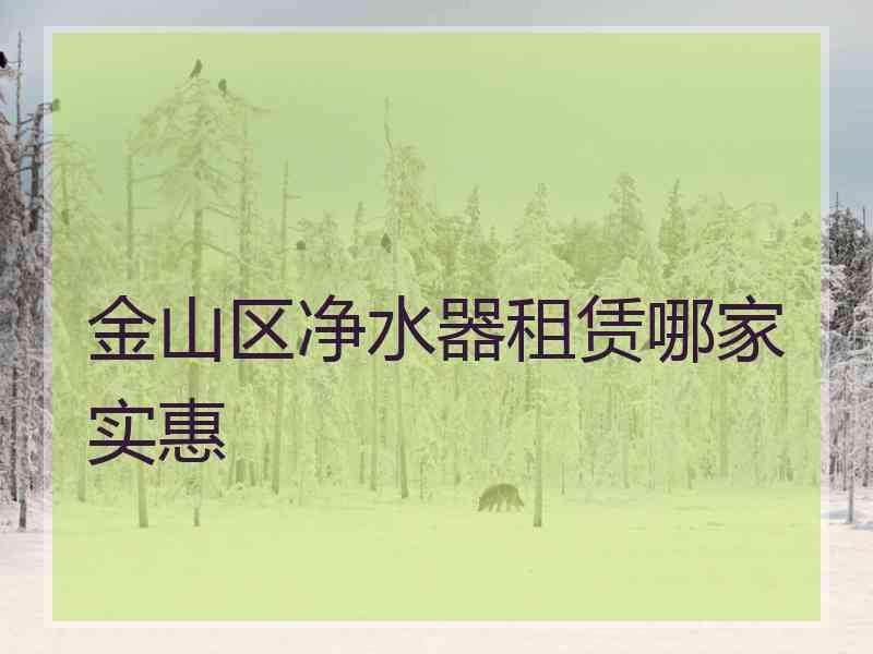 金山区净水器租赁哪家实惠