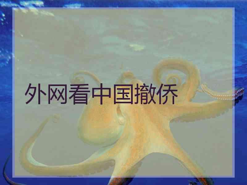 外网看中国撤侨