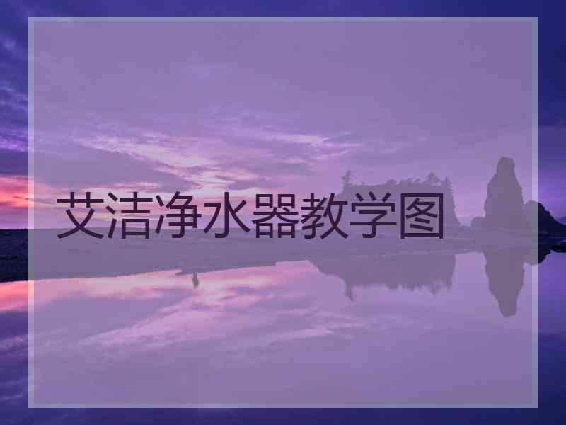 艾洁净水器教学图