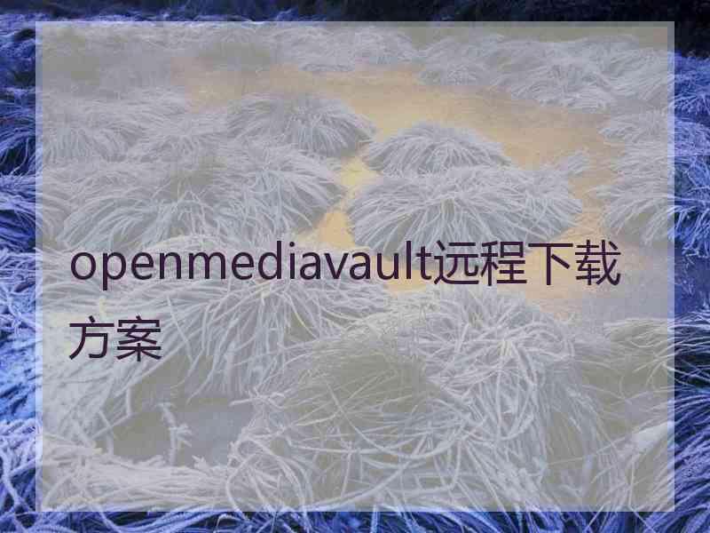 openmediavault远程下载方案