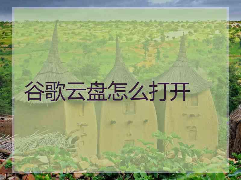 谷歌云盘怎么打开