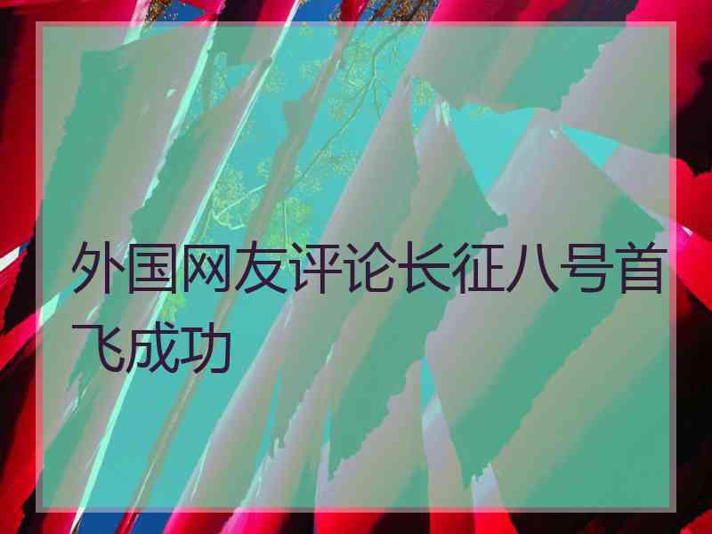 外国网友评论长征八号首飞成功