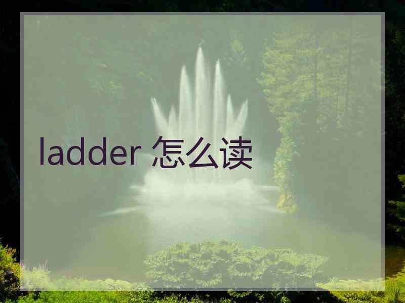 ladder 怎么读