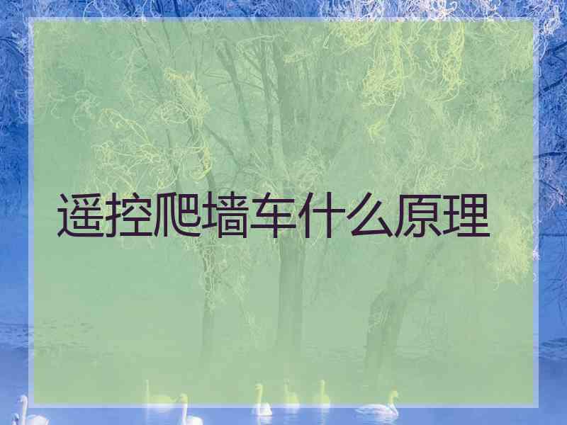 遥控爬墙车什么原理