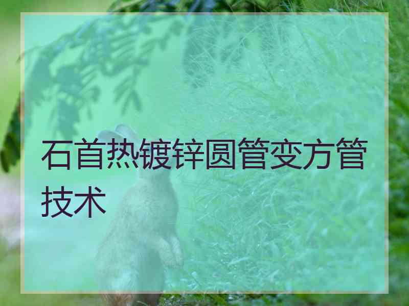 石首热镀锌圆管变方管技术