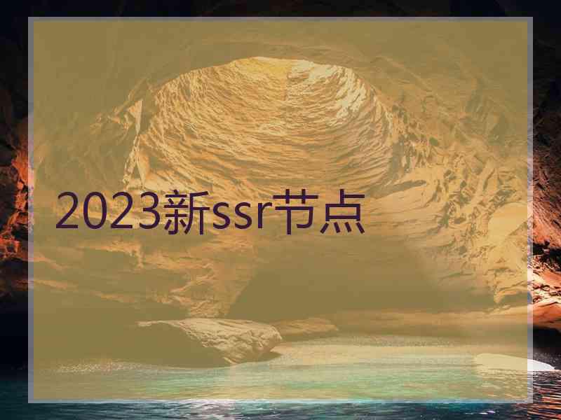2023新ssr节点