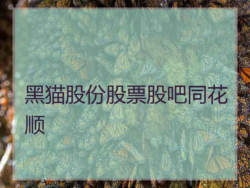 黑猫股份股票股吧同花顺