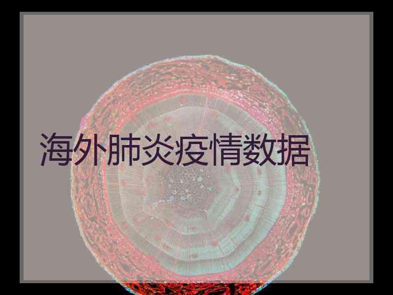 海外肺炎疫情数据