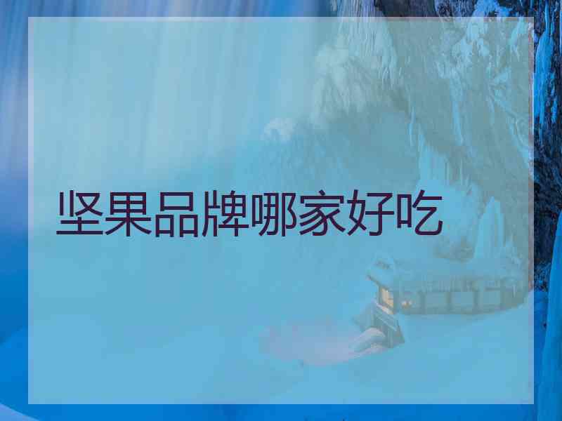 坚果品牌哪家好吃