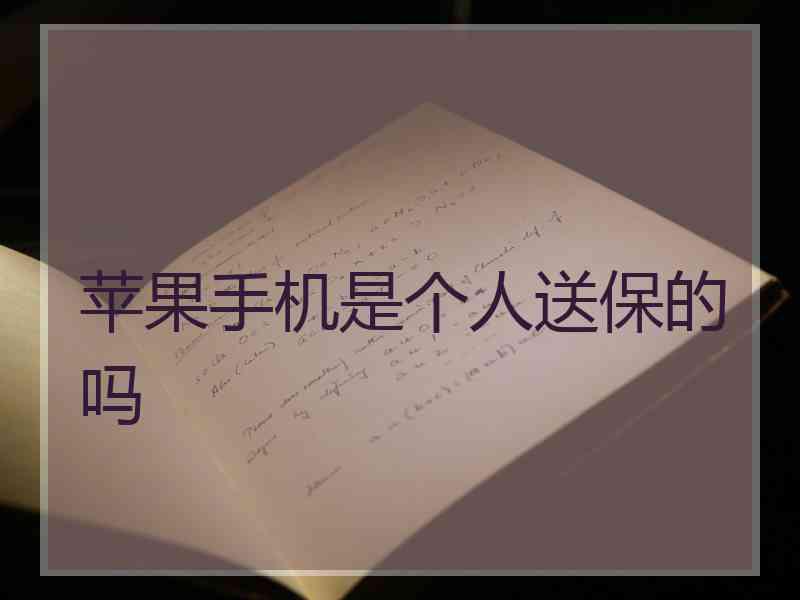 苹果手机是个人送保的吗