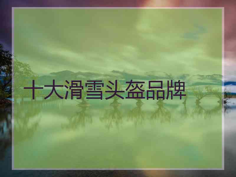 十大滑雪头盔品牌