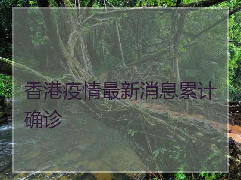 香港疫情最新消息累计确诊