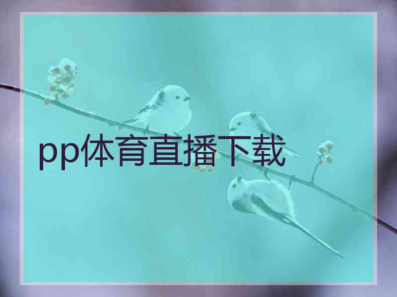 pp体育直播下载