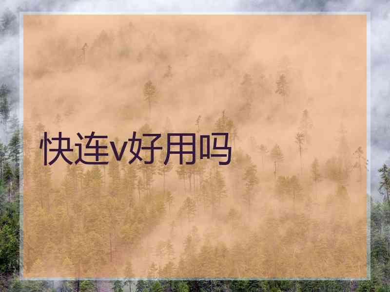 快连v好用吗
