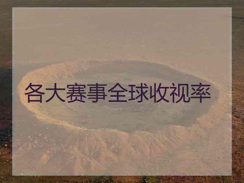 各大赛事全球收视率