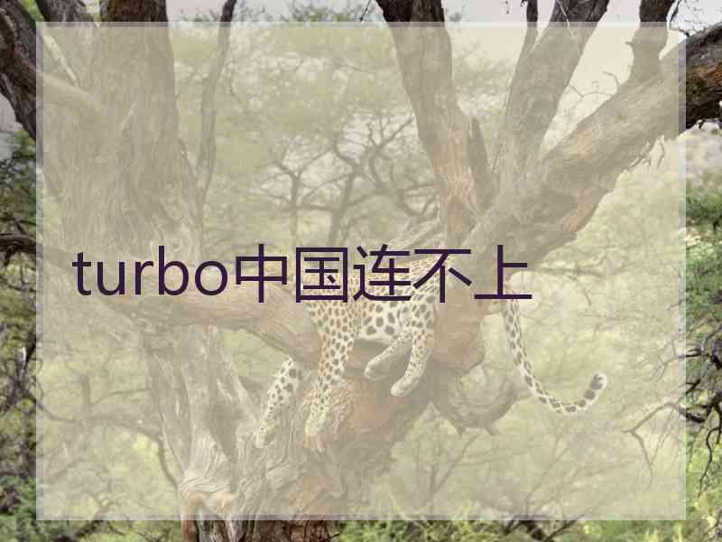 turbo中国连不上