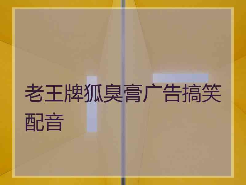 老王牌狐臭膏广告搞笑配音