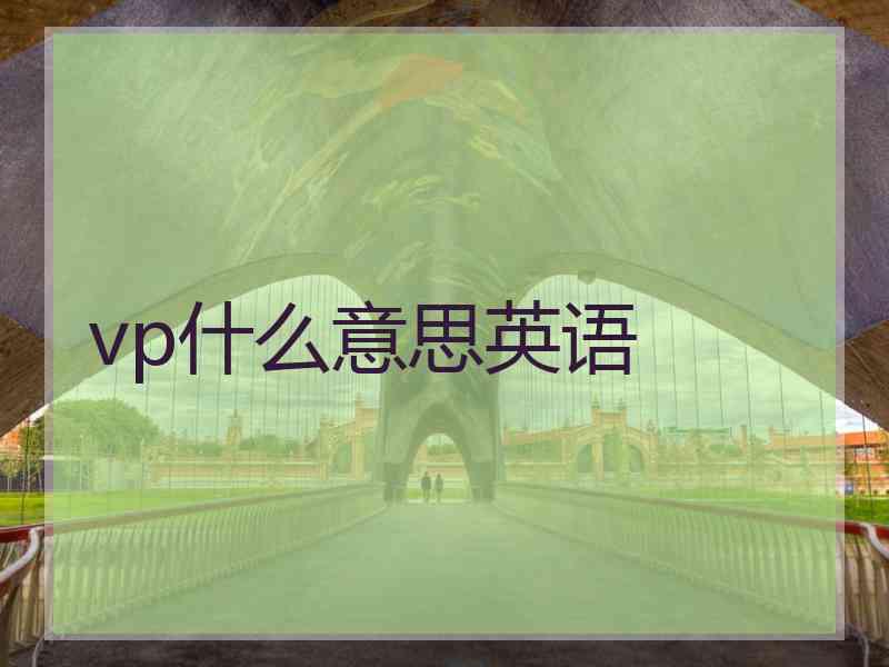 vp什么意思英语