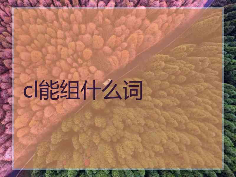 cl能组什么词