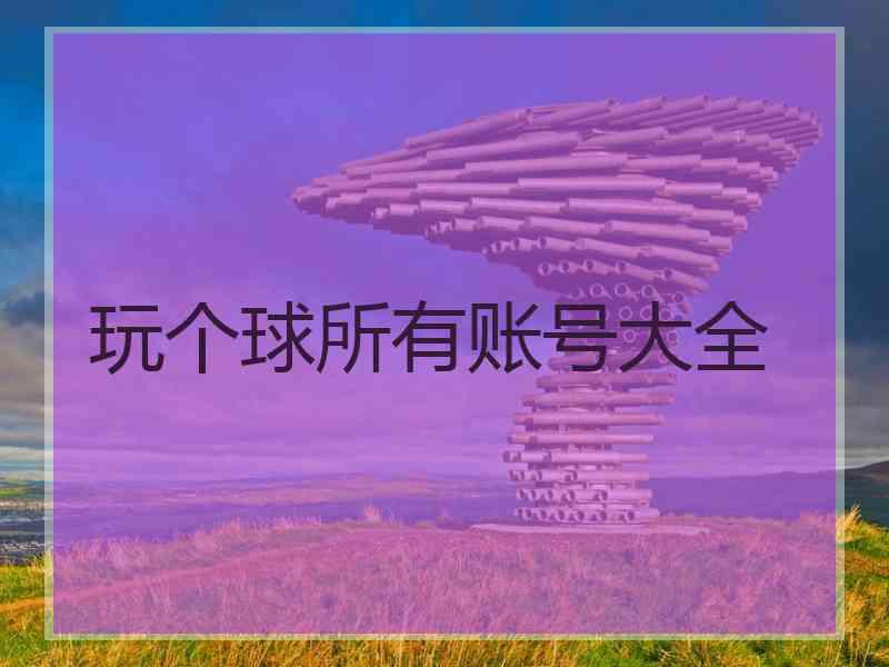 玩个球所有账号大全