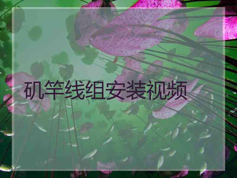 矶竿线组安装视频