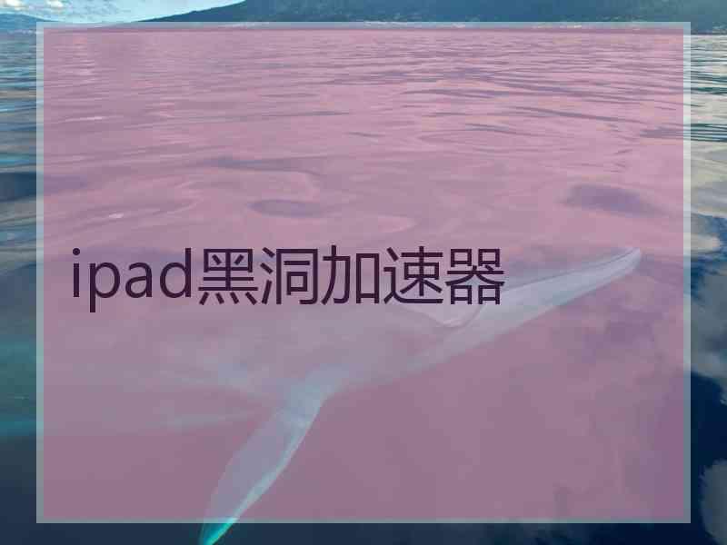 ipad黑洞加速器
