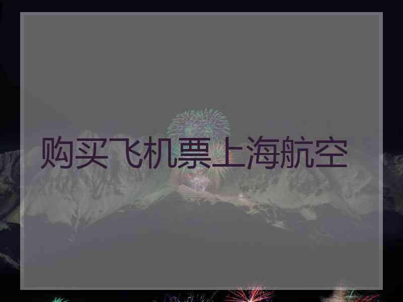 购买飞机票上海航空