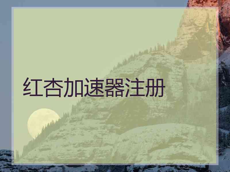 红杏加速器注册