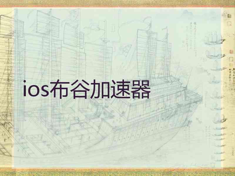 ios布谷加速器