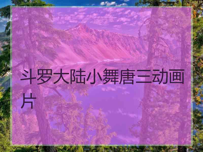 斗罗大陆小舞唐三动画片