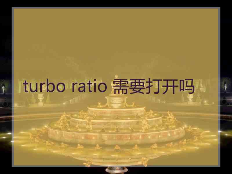 turbo ratio 需要打开吗