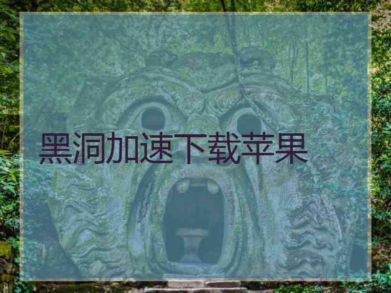 黑洞加速下载苹果