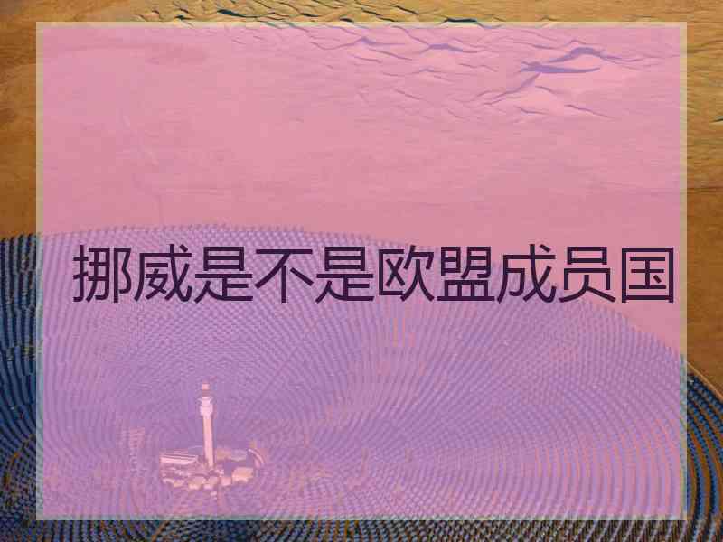 挪威是不是欧盟成员国
