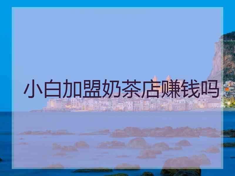 小白加盟奶茶店赚钱吗