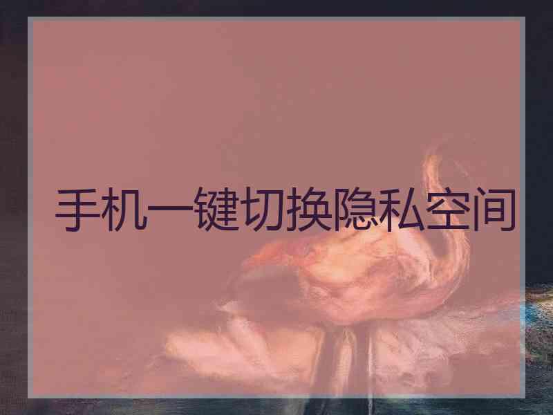 手机一键切换隐私空间