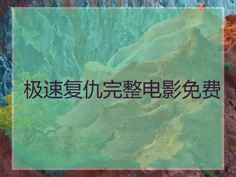 极速复仇完整电影免费