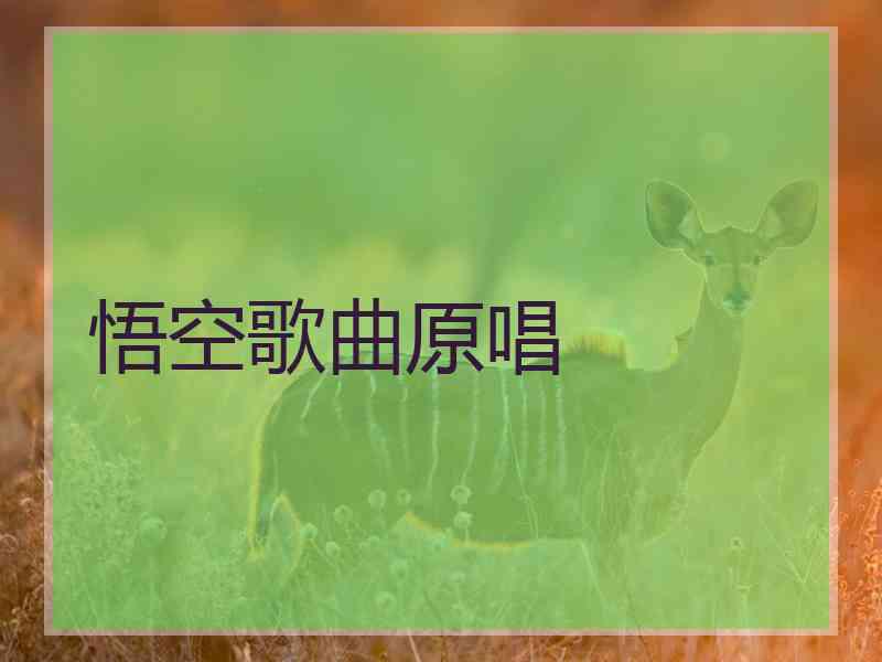 悟空歌曲原唱