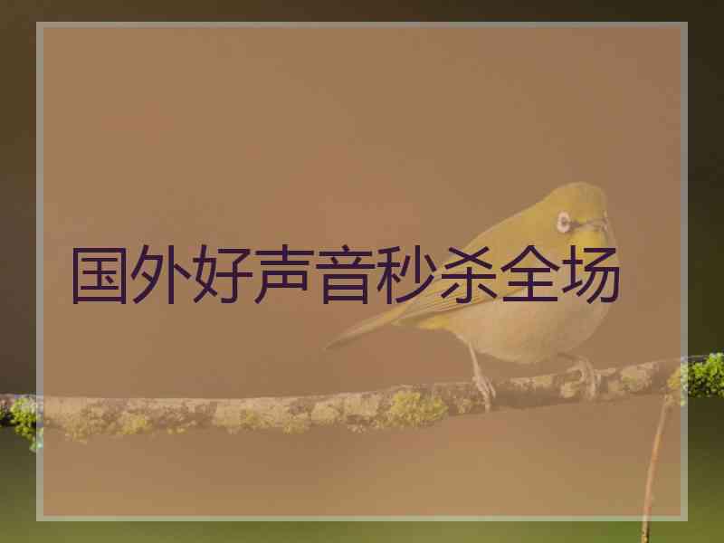 国外好声音秒杀全场